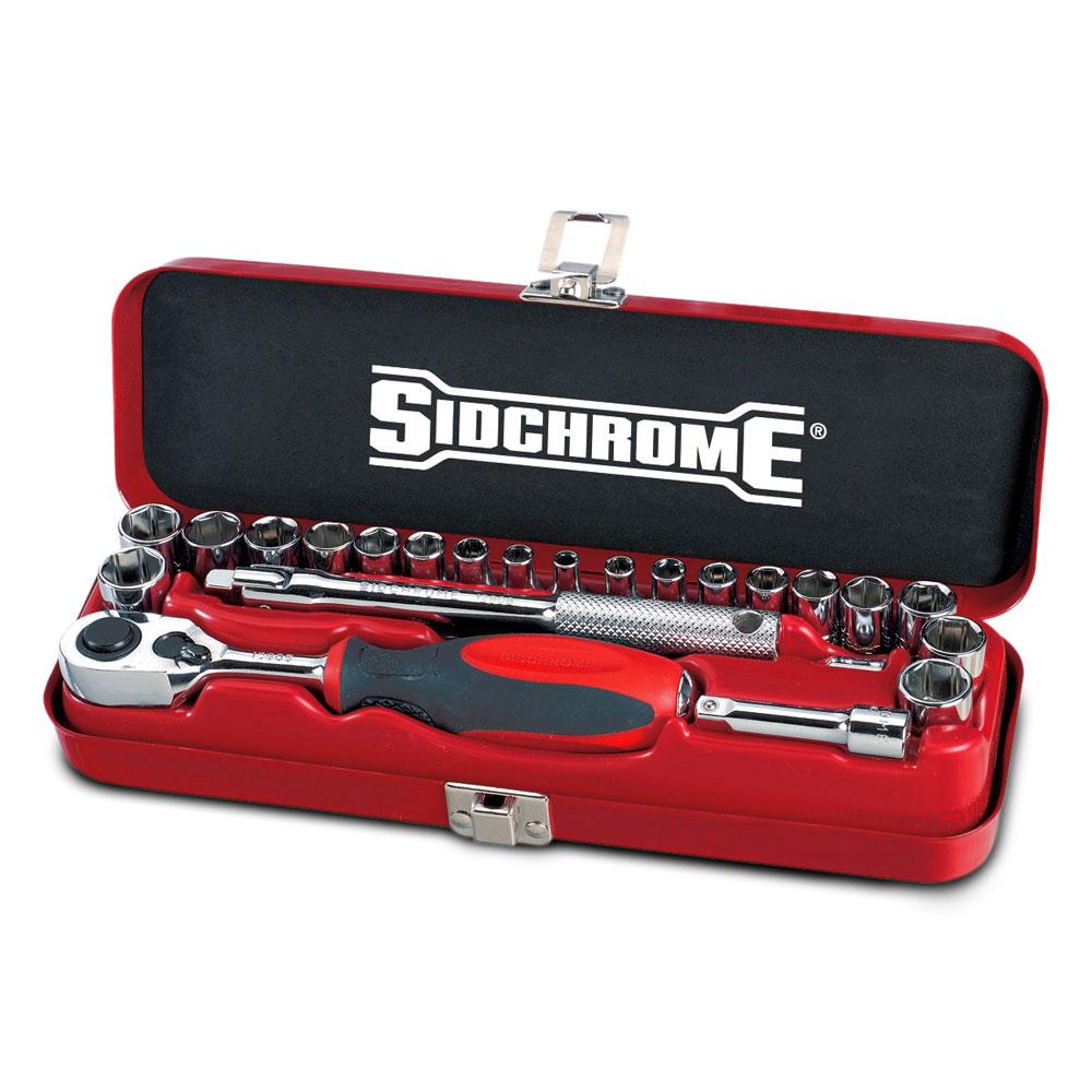 Sidchrome SCMT12110 23pce 1 4 Drive Metric AF Socket Set