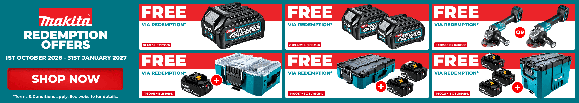 Makita Redemption promotion