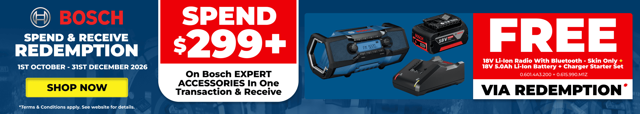 Bosch EXPERT Spend & Receive Redemption Q4 - 1st October - 31st December 2026
