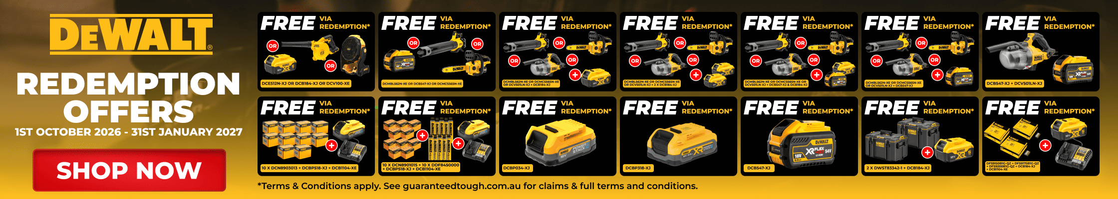 Dewalt Redemption promotion