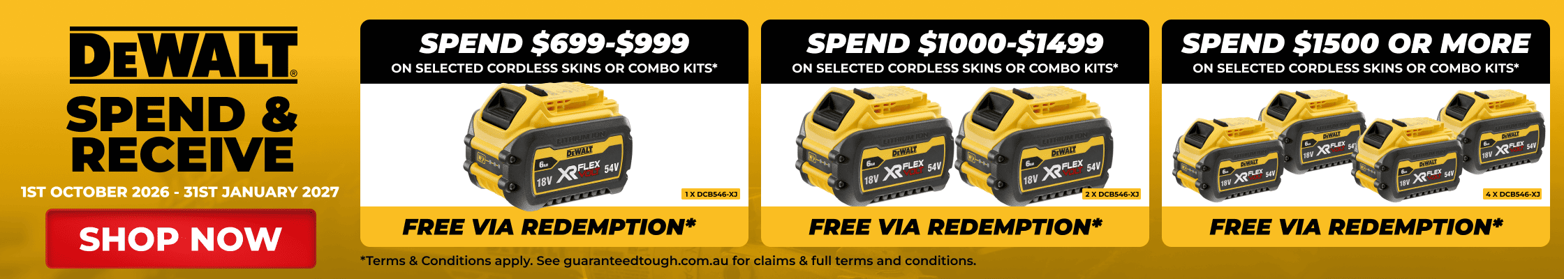 Dewalt Redemption promotion