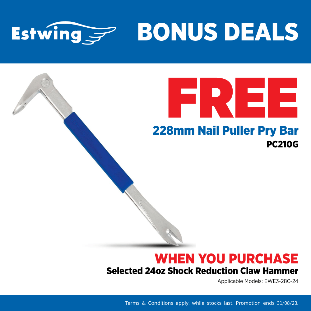 Estwing 24oz Straight Claw Framing Hammer – Shock Reduction Grip – FREE Holster