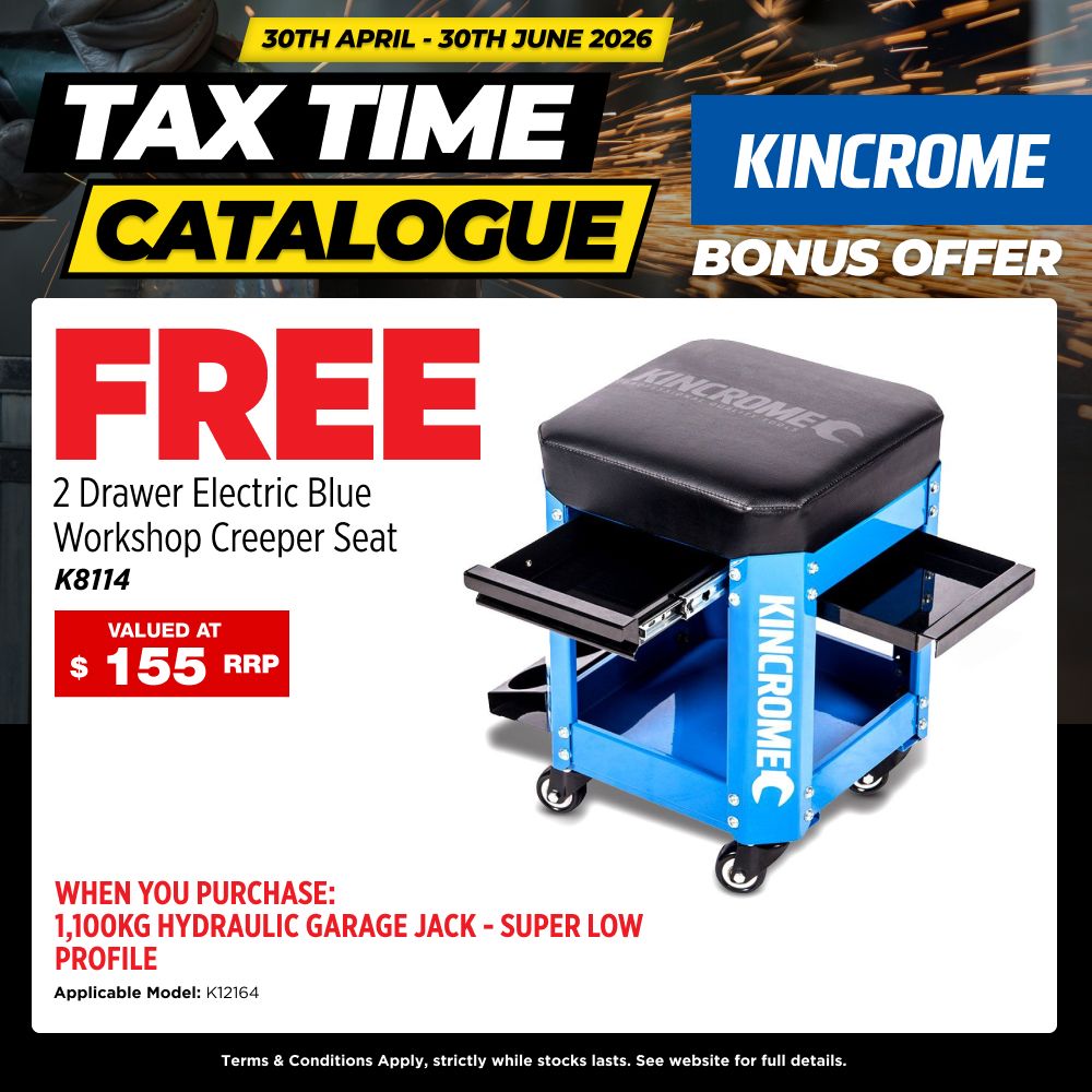 Kincrome K12164 1,100kg Hydraulic Garage Jack - Super Low Profile