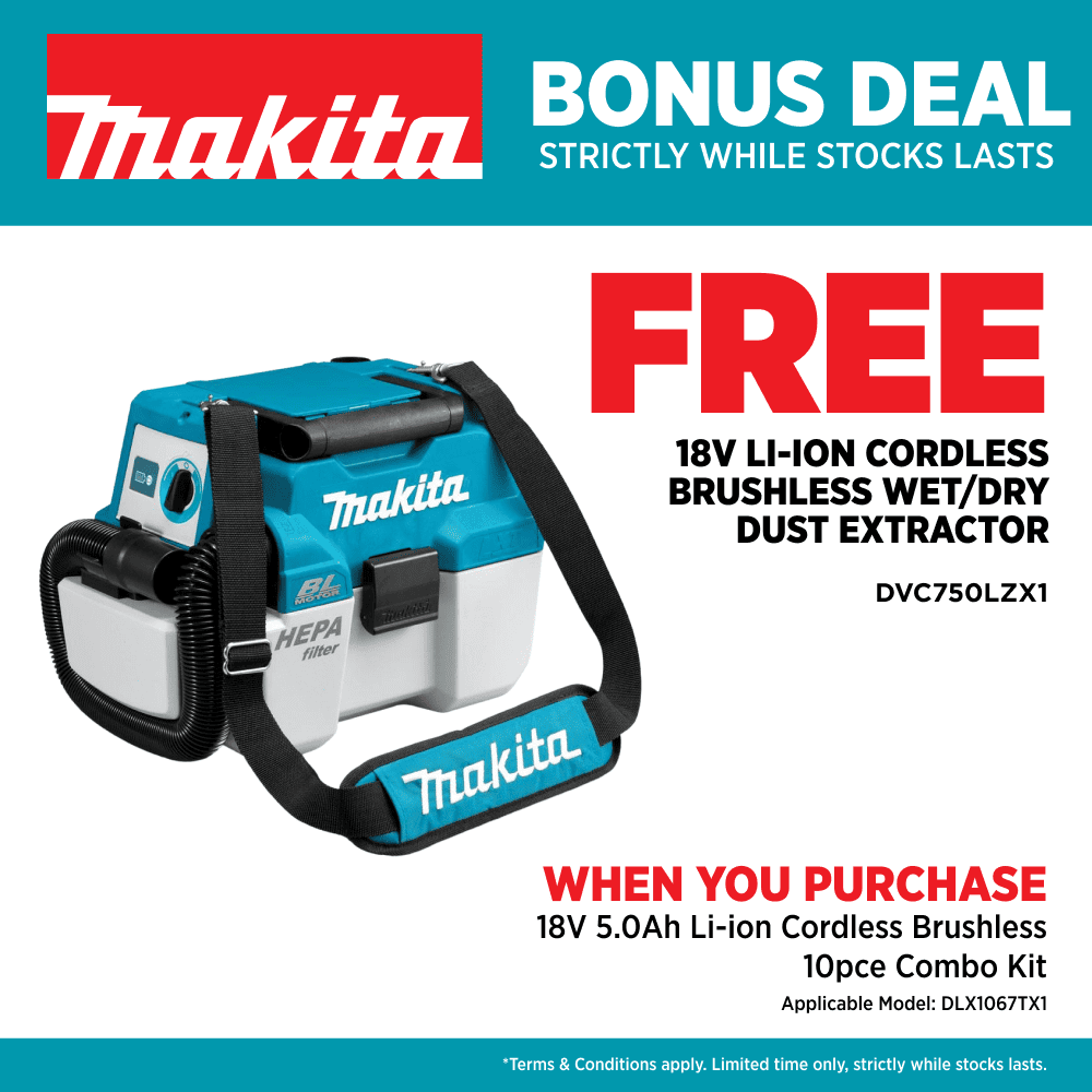 Makita DLX1067TX1 18V 5.0Ah Li-ion Cordless Brushless 10pce Combo Kit – image 3