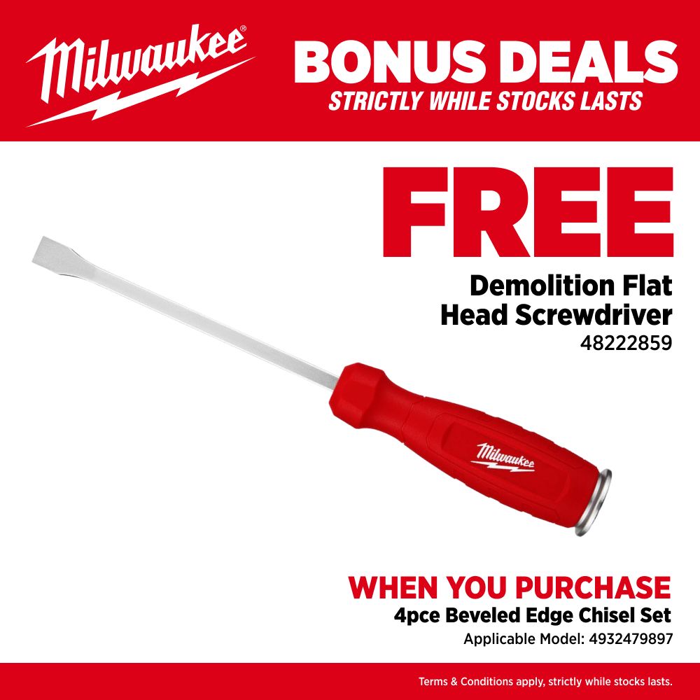 Milwaukee 4932479897 4pce Beveled Edge Chisel Set – image 3