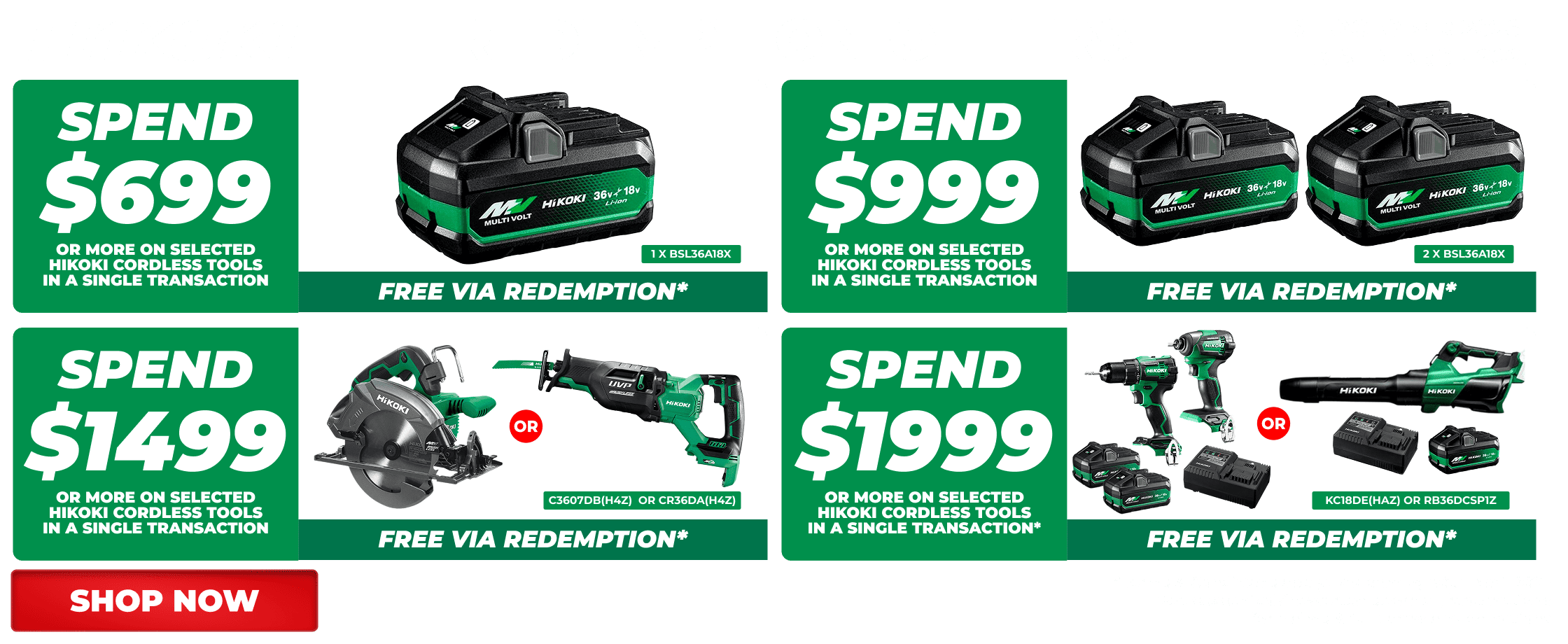 Hikoki Q4 Redemptions 2026 - 1st October 2026 - 31st March 2027