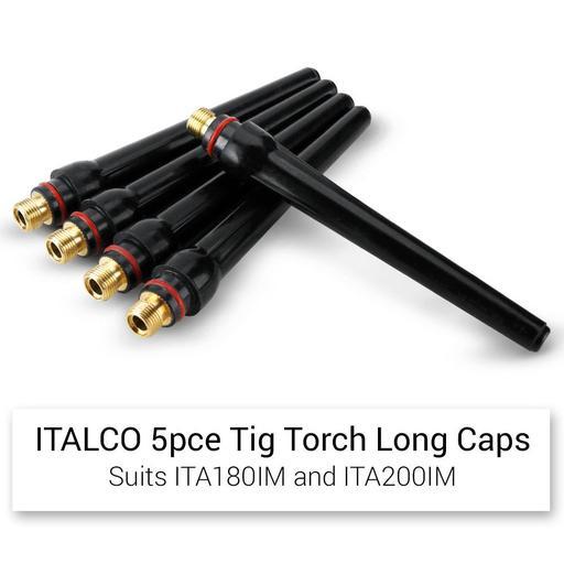 Italco 180LC 5pce Tig Torch Long Caps to suit ITA180IM & ITA200IM – image 2