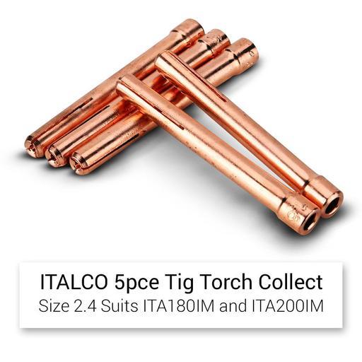 Italco 180COL 5pce Tig Torch Collet Size 2.4 to suit ITA180IM & ITA200IM – image 2