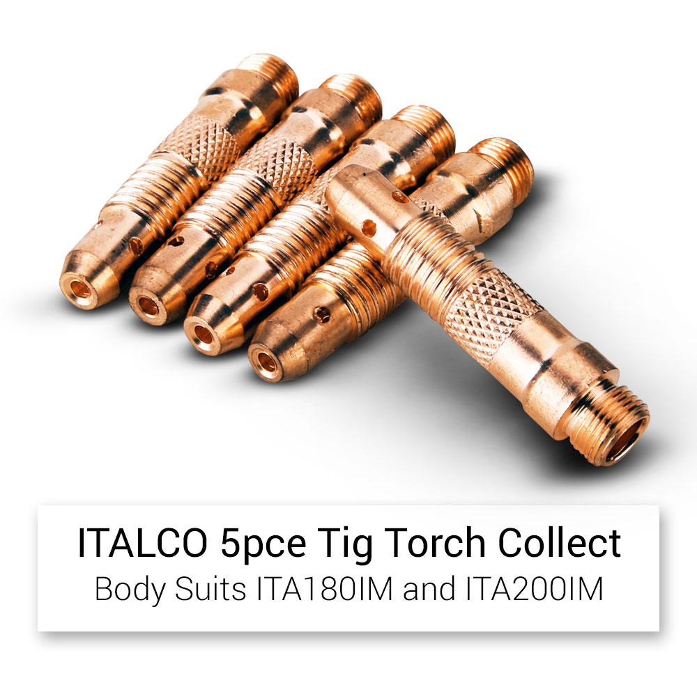 Italco 180CO 5pce Tig Torch Collet Bodies to suit ITA180IM & ITA200IM – image 2