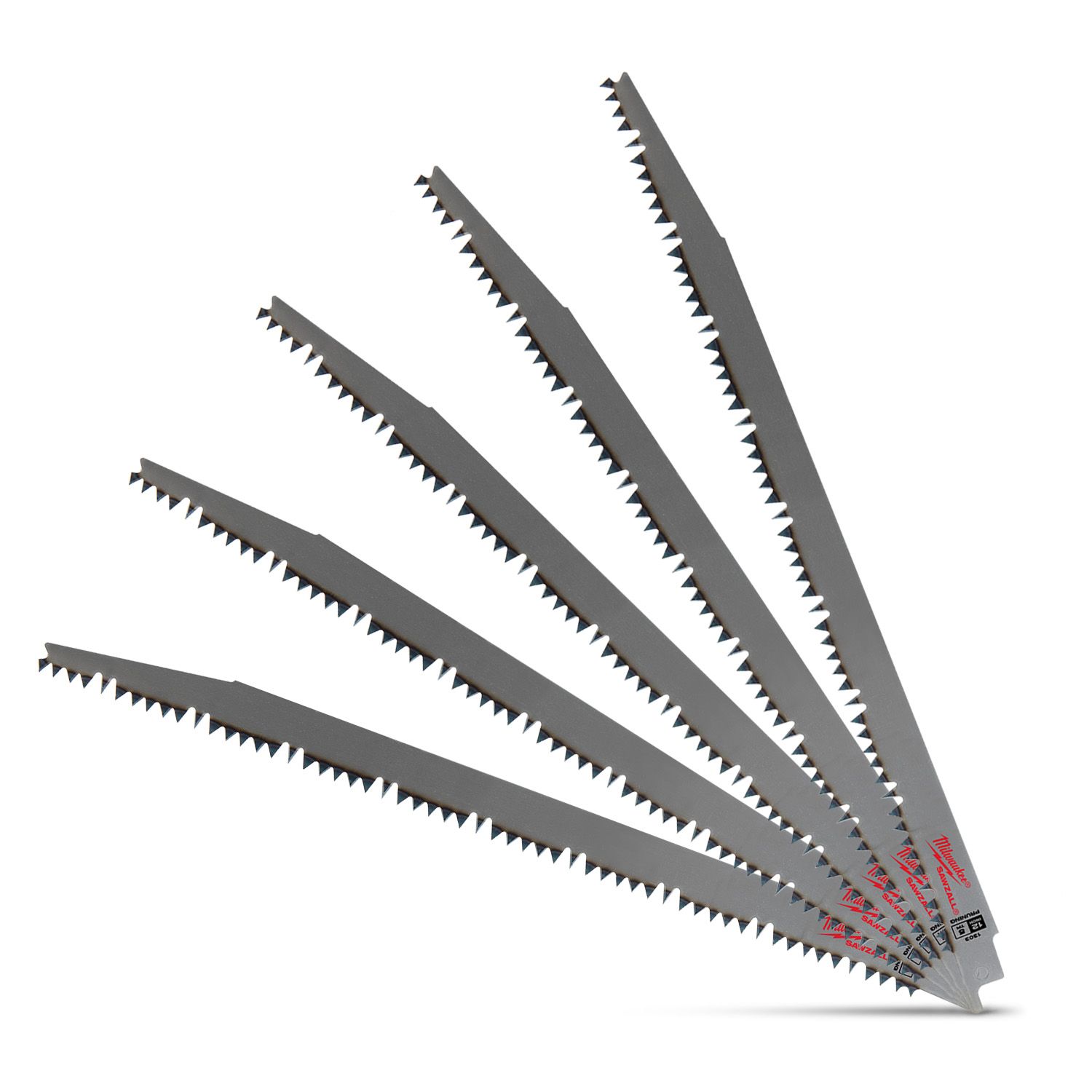 Milwaukee 48471303 (48001303) 5-Pack 300mm (12") 5TPI Pruning Sawzall Blades – image 4