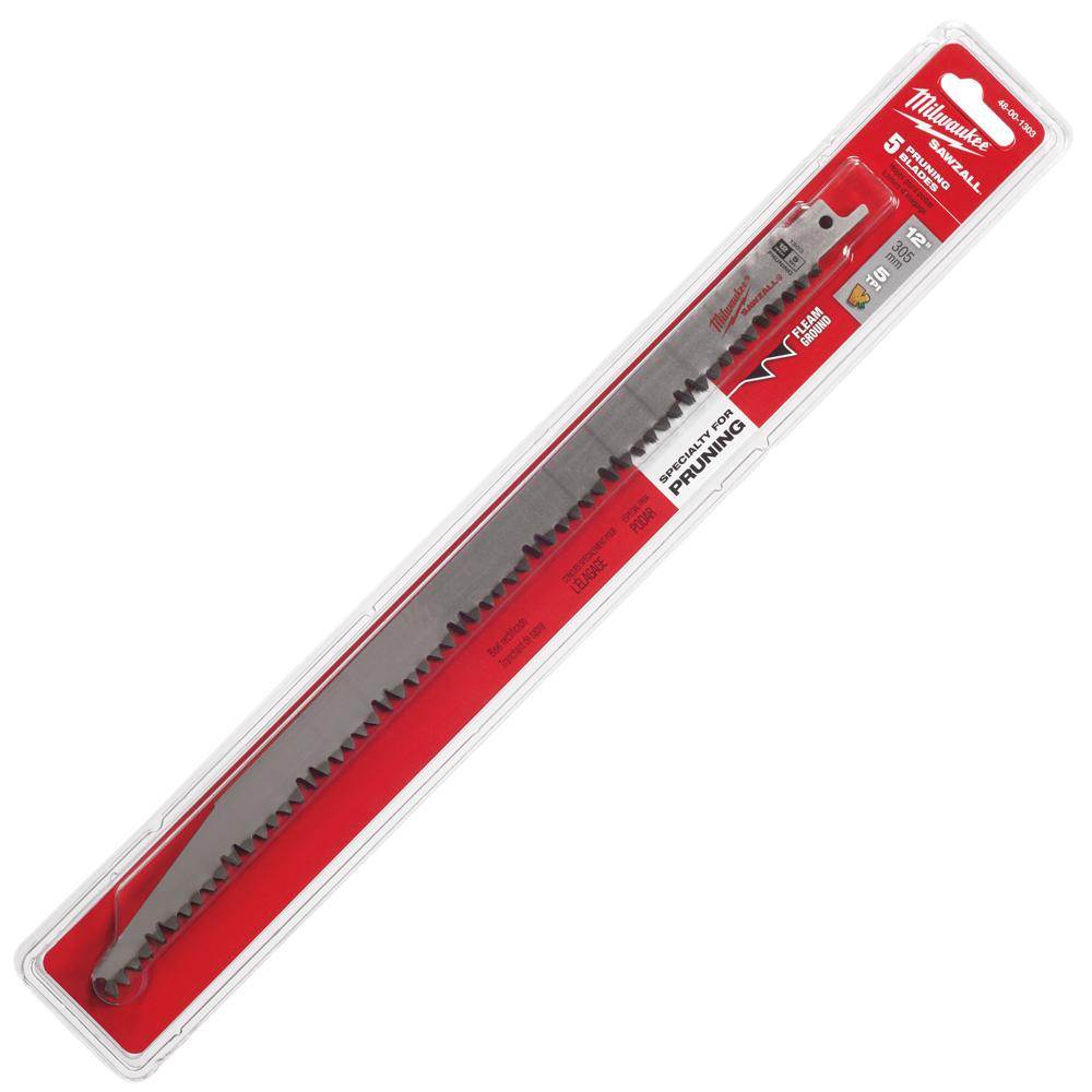 Milwaukee 48001303 5Pack 300mm 5TPI Pruning Sawzall Blades