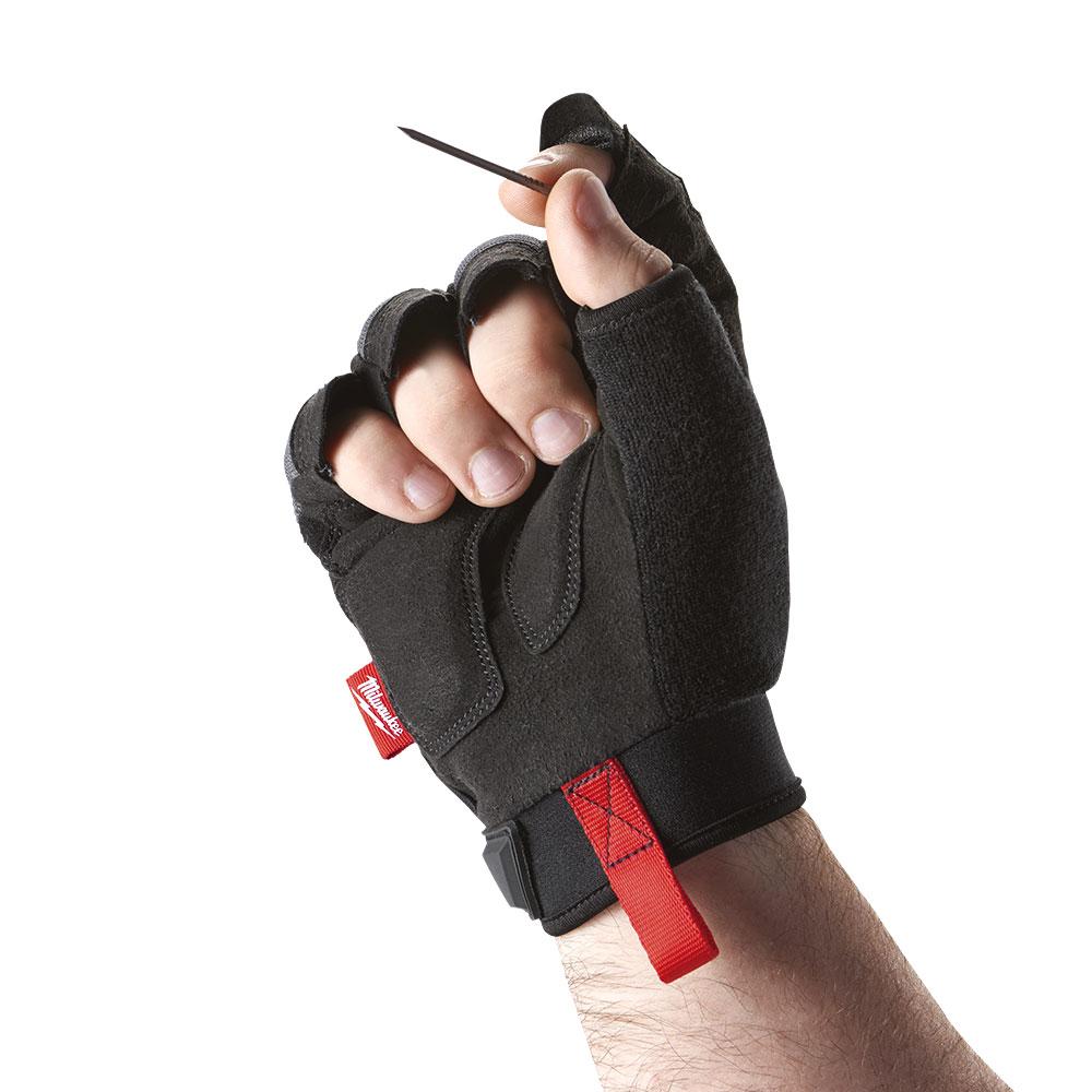 Milwaukee 48228745 Performance Fingerless Work Gloves (SMALL)