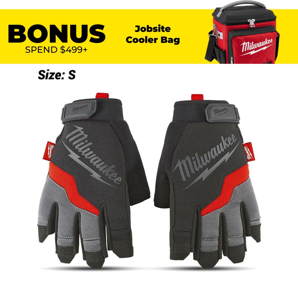 Milwaukee 48228745 Performance Fingerless Work Gloves (SMALL)