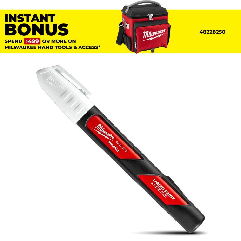Milwaukee 48223712 1-Pack INKZALL White Paint Marker Pen – image 1