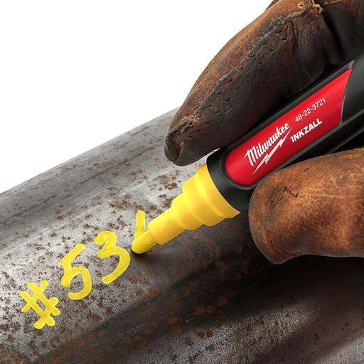 Milwaukee 48223722 1-Pack INKZALL Yellow Paint Marker Pen – image 5