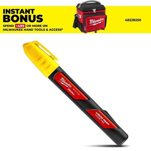 Milwaukee 48223722 1-Pack INKZALL Yellow Paint Marker Pen
