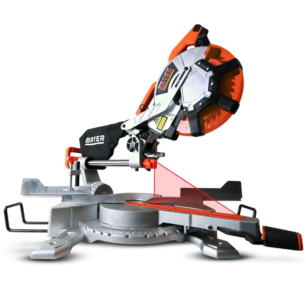 Bayer BDMS254 2000W 254mm (10") Dual Bevel Slide Compound Laser Mitre Saw