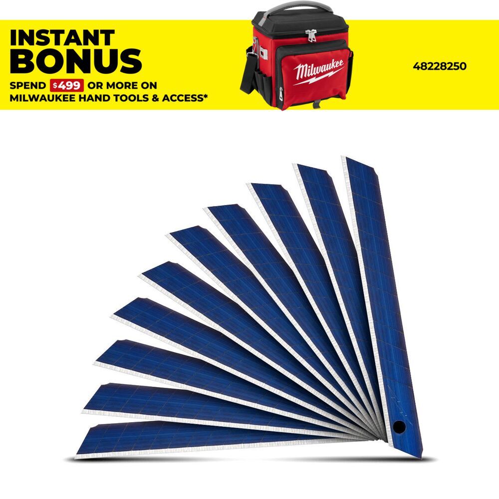 Milwaukee 48229109 10-Pack 9mm Precision Snap Blades – image 1