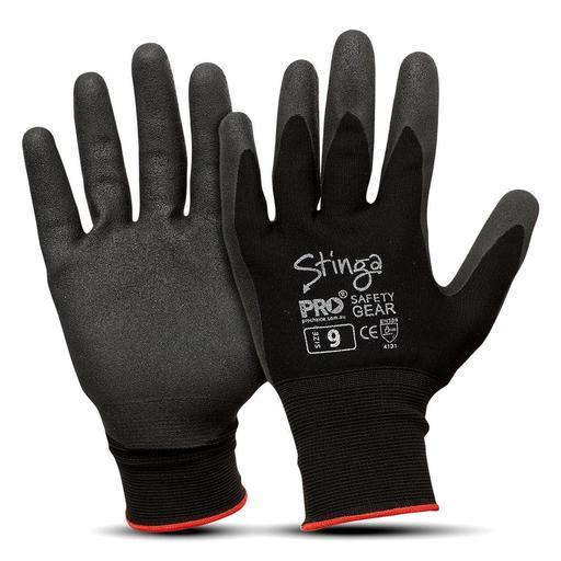 Pro Choice NPF-9 Stinga PVC Foam Palm on Nylon Liner Gloves (SIZE 9)