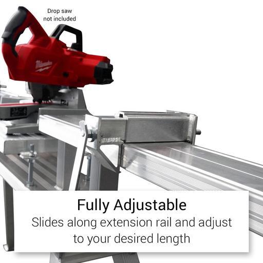 Xtorque XTOBEN 6m Professional Aluminium Mitre Drop Saw Stand Kit Including 2 x Extensions and Stops – image 8
