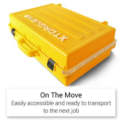 Xtorque XCAS1 Storage Organiser Yellow Box with Clear Covers – image 6