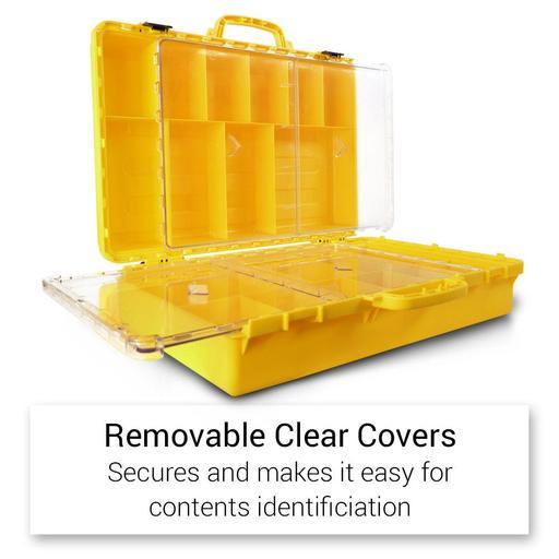 Xtorque XCAS1 Storage Organiser Yellow Box with Clear Covers – image 4