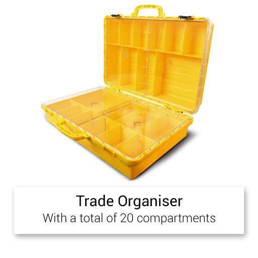 Xtorque XCAS1 Storage Organiser Yellow Box with Clear Covers – image 5
