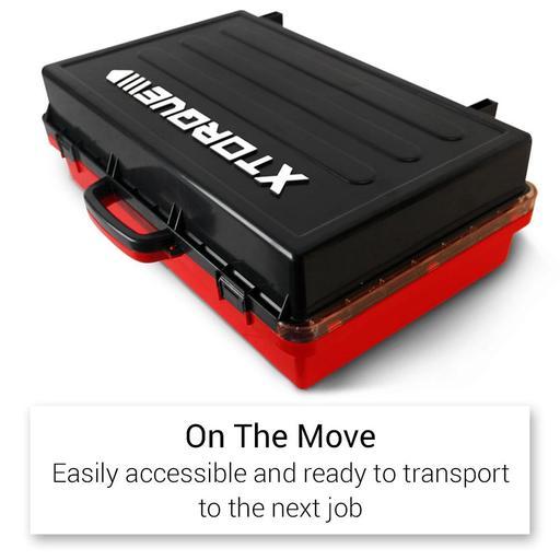 Xtorque XCAS2 Storage Organiser Red/Black Box with Clear Covers – image 5