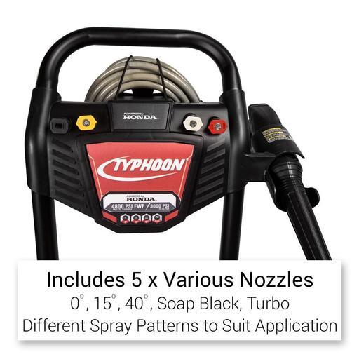 Typhoon TPW3000H 4.5HP 3000PSI EWP Petrol Pressure Washer With Turbo Head – image 13