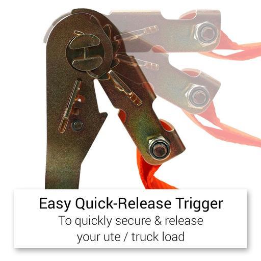 Ninja NIN5M 4-Pack 5m x 38mm Ratchet Tie Down Straps – image 3