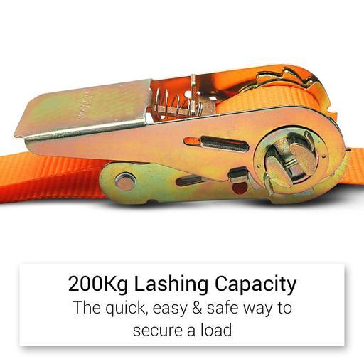 Ninja NIN4M 4-Pack 4m x 25mm Ratchet Tie Down Straps – image 4