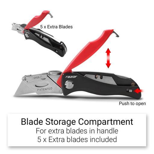 Razor RAZU9 RAZU9 Folding Lock Back Utility Knife – image 5