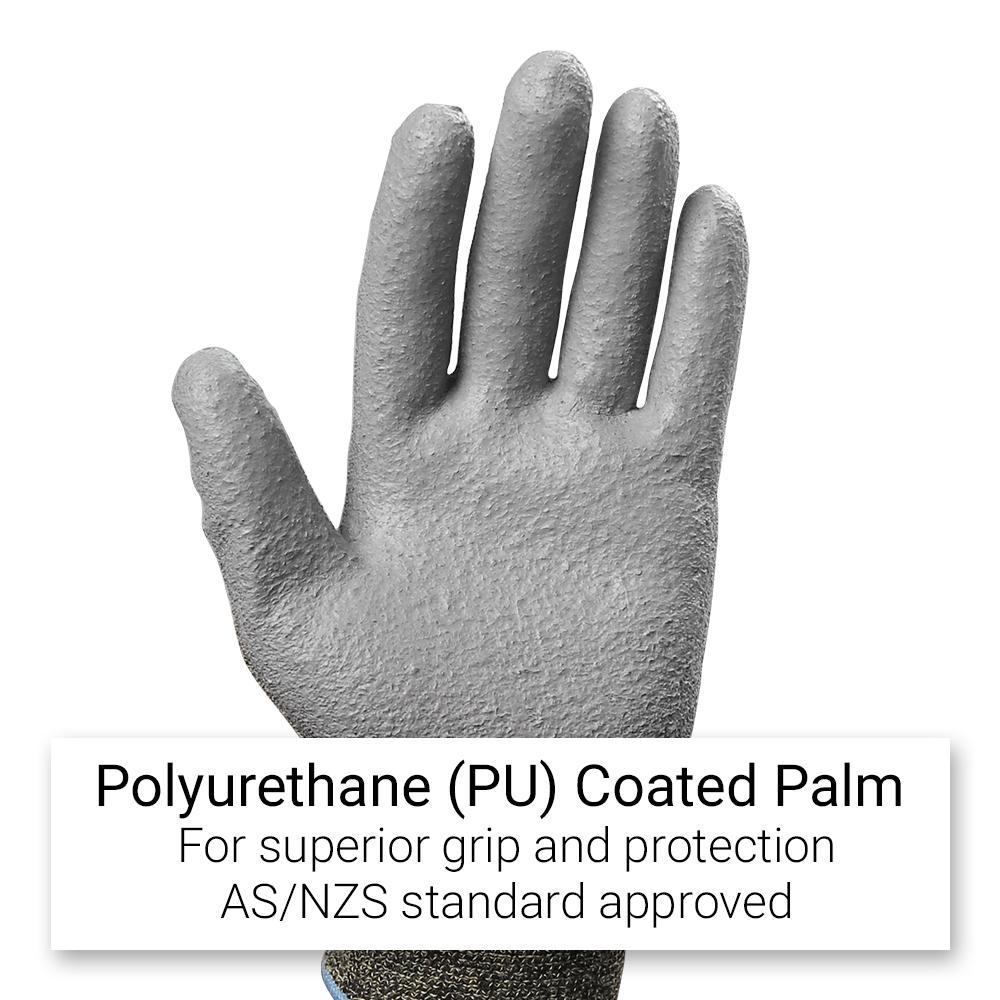 Bayer BKE9 Kevlar Cut 5 Resistant Polyurethane Coated Gloves - Size 9 – image 2