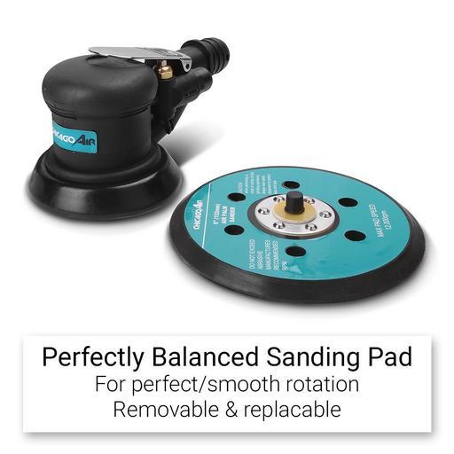 Chicago Air CAPS6  150mm 6" Air Palm Sander – image 7