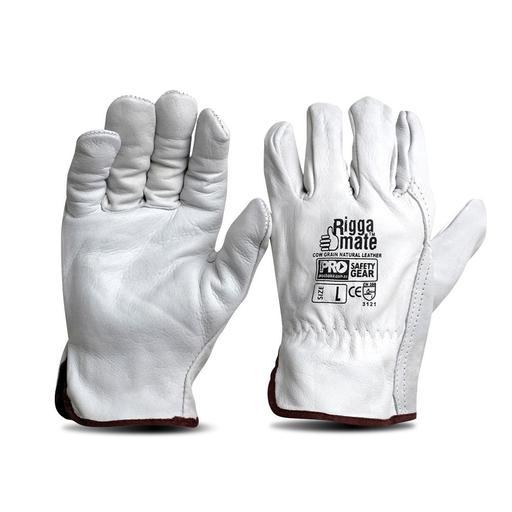 Pro Choice CGL41NM Riggermate Cowgrain Natural Leather Gloves - Medium
