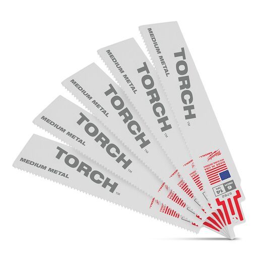 Milwaukee 48475782 (48005782) 5-Pack 150mm (6") SAWZALL 14TPI The TORCH Metal Demolition Blades – image 4