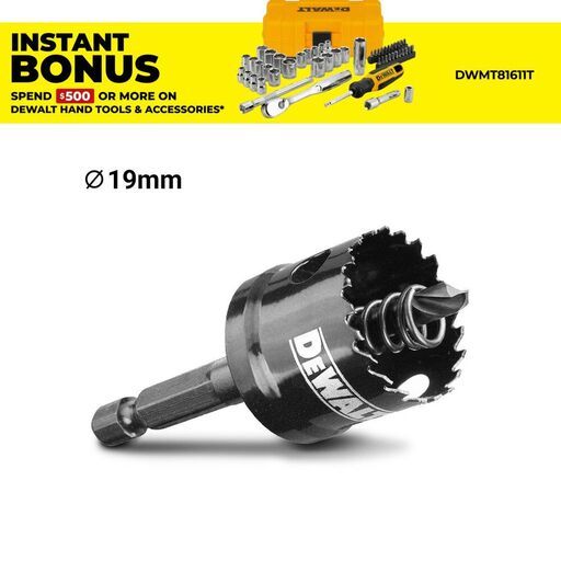 DeWalt DT8253-QZ 19mm Impact Driver Rated Hole Saw
