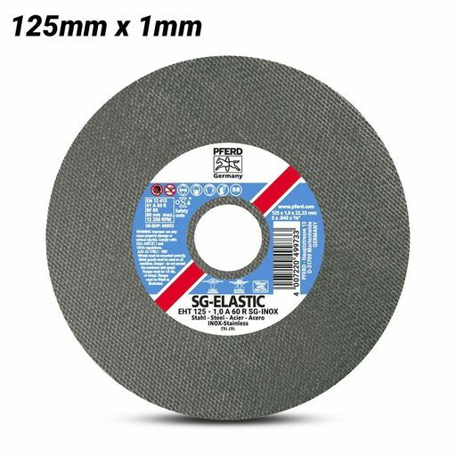PFERD EHT125-1.0 A60R (61341112) 125mm x 1mm SG-INOX Cut off Wheel