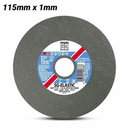 PFERD EHT115-1.0 A60R (61340412) 115mm x 1mm SG-INOX Cut off Wheel