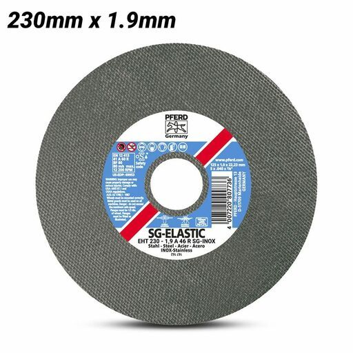 PFERD EHT230-1.9 A46R (61328430) 230mm x 1.9mm SG-INOX Cut off Wheel