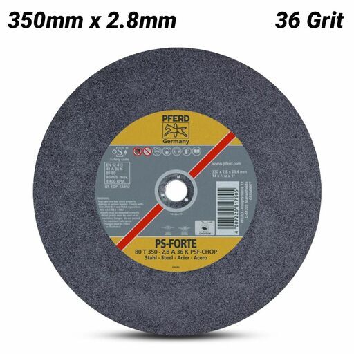 PFERD 80T 350-2.8 L PSF CHOP STEELOX (73001321) 350mm x 2.8mm Low Speed ...