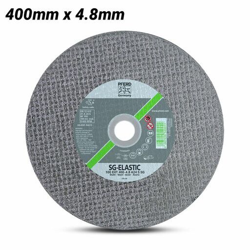 PFERD 100 EHT 400-4.8 A24 S SG (61329825) 400MM X 4.8MM X 25.4MM High Speed Portable Cut Off Wheel To Suit Concrete Saw