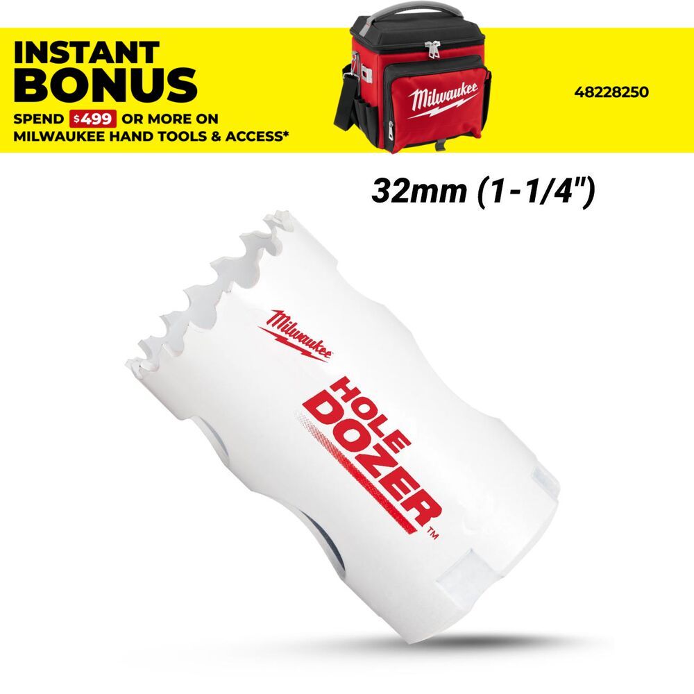 Milwaukee 49569613 32mm (1-1/4") Hole Dozer™ Bi-Metal Hole Saw – image 1