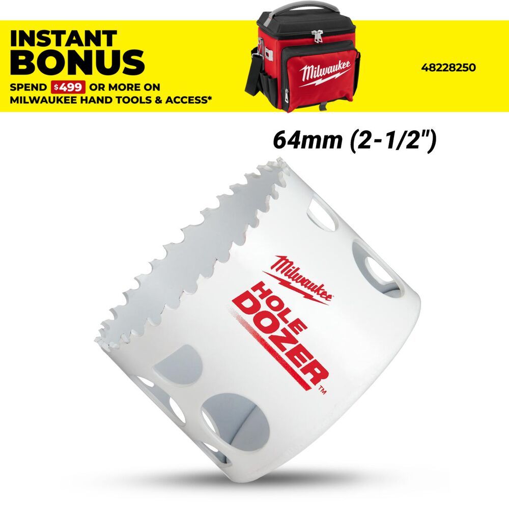 Milwaukee 49569631 64mm (2-1/2") Hole Dozer™ Bi-Metal Hole Saw – image 1
