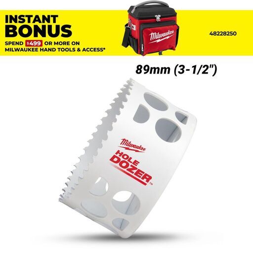 Milwaukee 49569641 89mm (3-1/2") Hole Dozer™ Bi-Metal Hole Saw