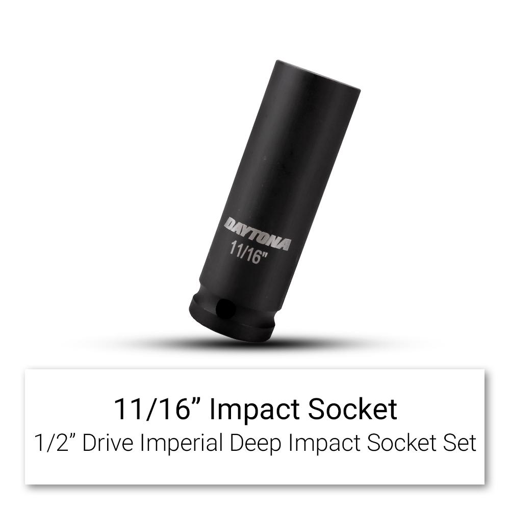 Daytona XTO12I 11pce 1/2" Drive Deep Impact 3/8"-1" Imperial Socket Set – image 10