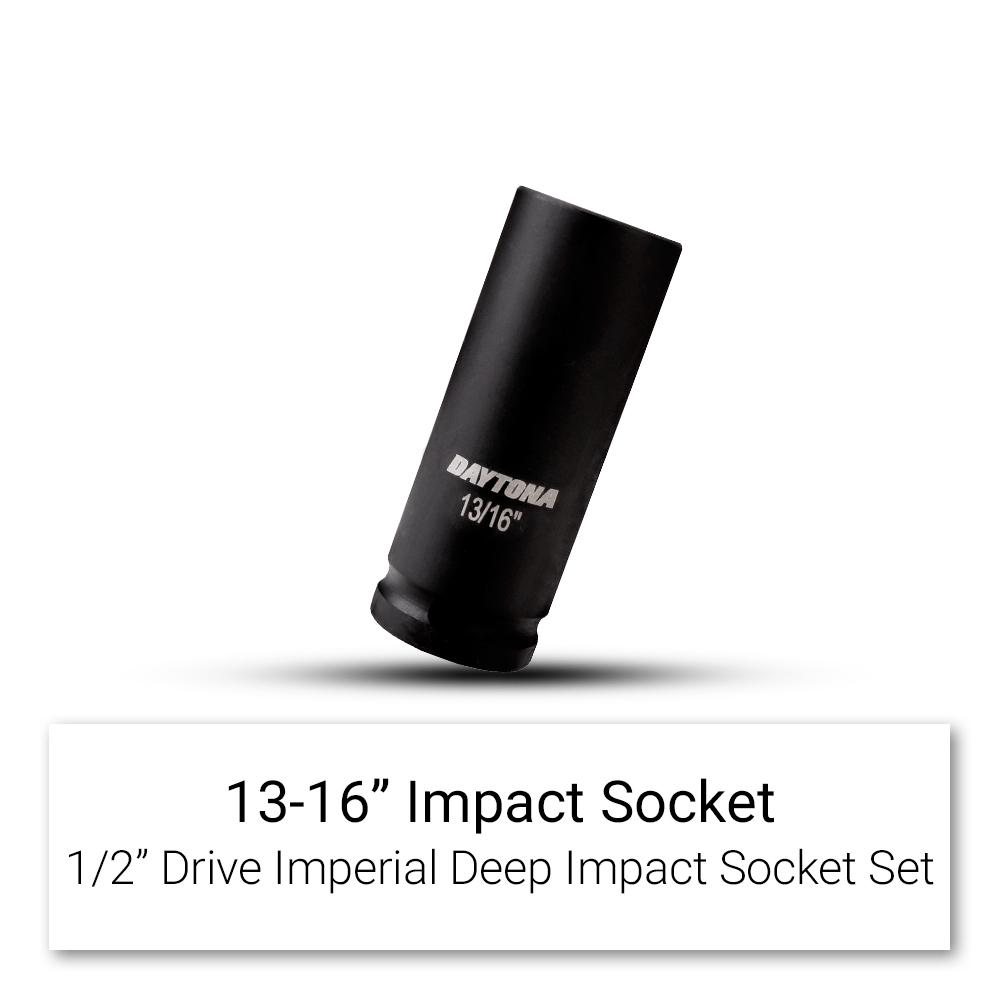 Daytona XTO12I 11pce 1/2" Drive Deep Impact 3/8"-1" Imperial Socket Set – image 12