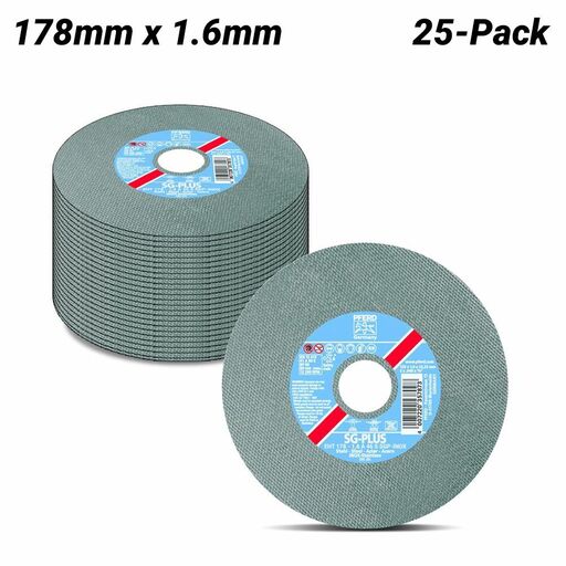 PFERD EHT178-1.6 A46S-25PK 178mm x 1.6mm SGP-INOX Cut off Wheel - 25 Pack