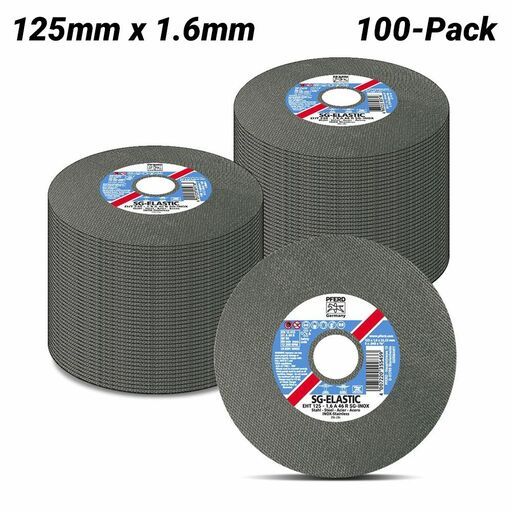 PFERD EHT125-1.6 A46R-100PK 125mm x 1.6mm SG-INOX Cut off Wheel - 100 Pack