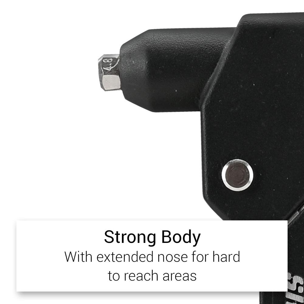 Sparrow SGR11 11" Heavy Duty 360° Swivel Head Riveter with 4 Nose Pce – image 5